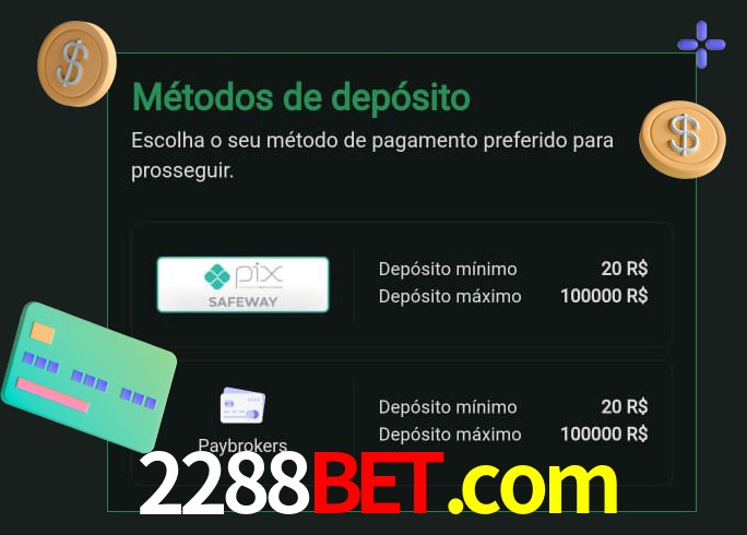 O cassino 2288bet.com oferece uma grande variedade de métodos de pagamento